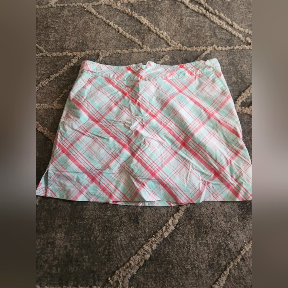 Lady Hagen Plaid Pink and Green Women's Golf Skirt